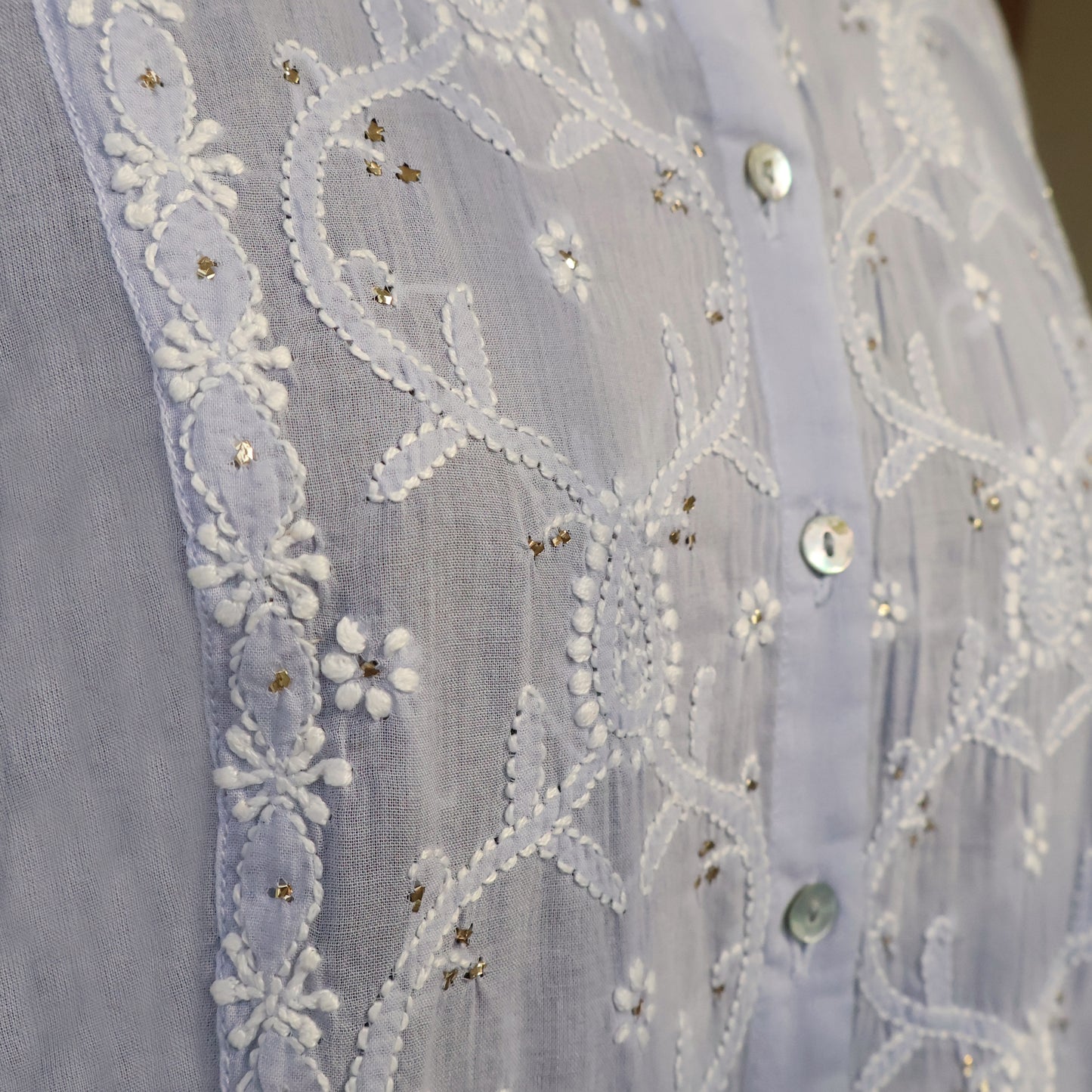 BODHI Pure Cotton, Hand Embroidery/ Chikankari Women Dress