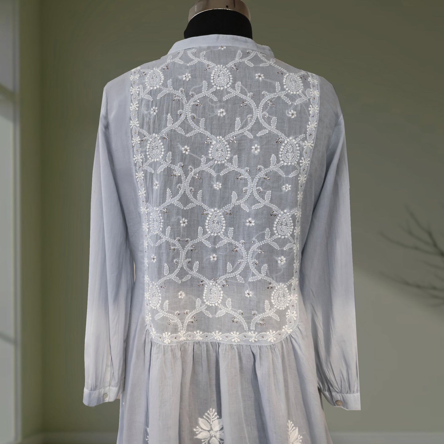 BODHI Pure Cotton, Hand Embroidery/ Chikankari Women Dress