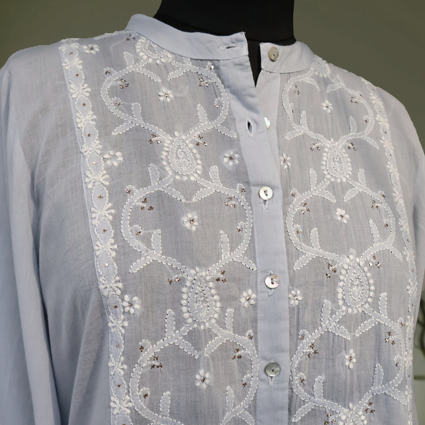 BODHI Pure Cotton, Hand Embroidery/ Chikankari Women Dress