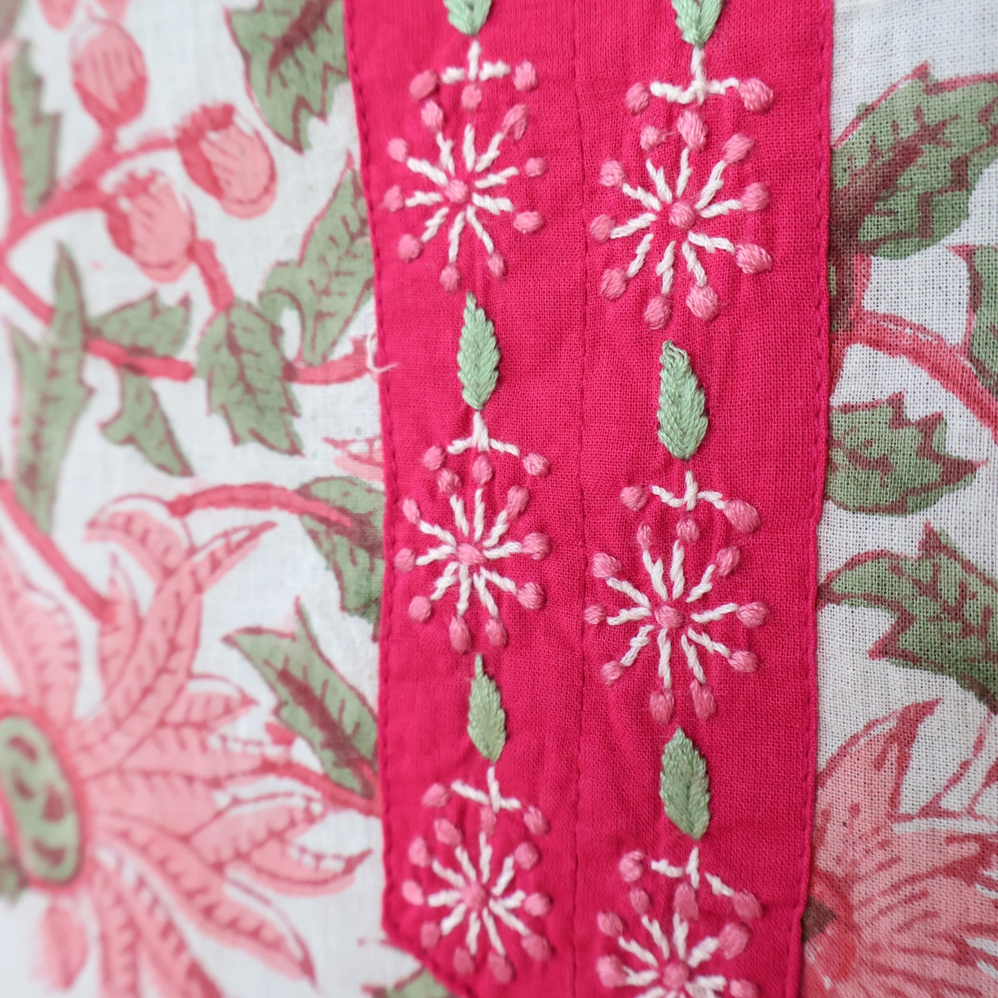 ERICA Block Printed Cotton Hand Embroidered Kurta