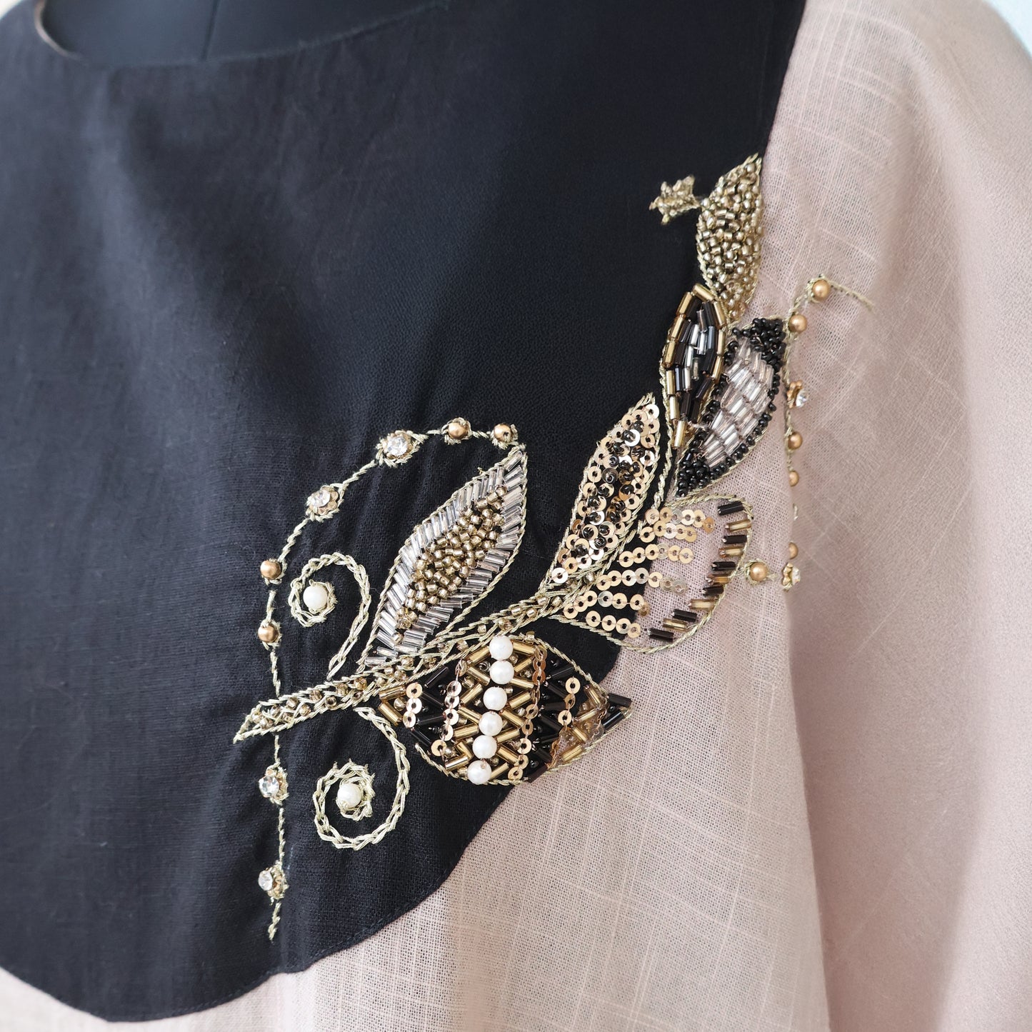 MAHIMA Premium Kardana Sequins Handwork Kaftan Abaya