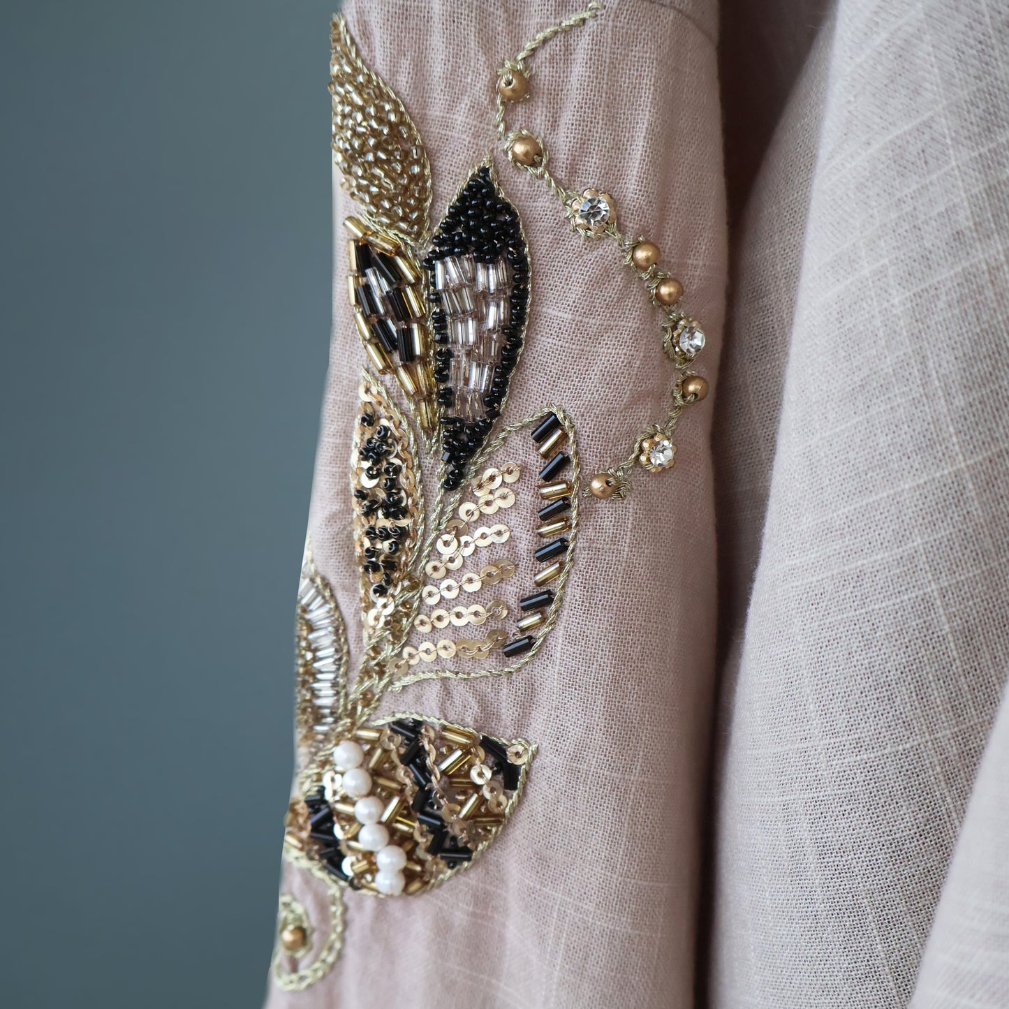 MAHIMA Premium Kardana Sequins Handwork Kaftan Abaya