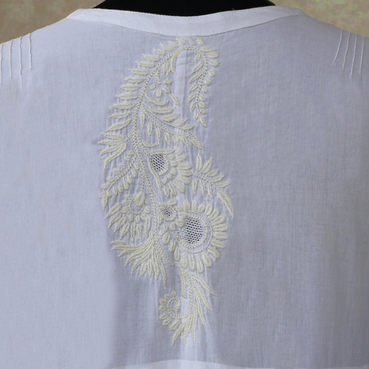 BAANI Pure Cotton, Hand Embroidery/ Chikankari Women Long Flared Dress