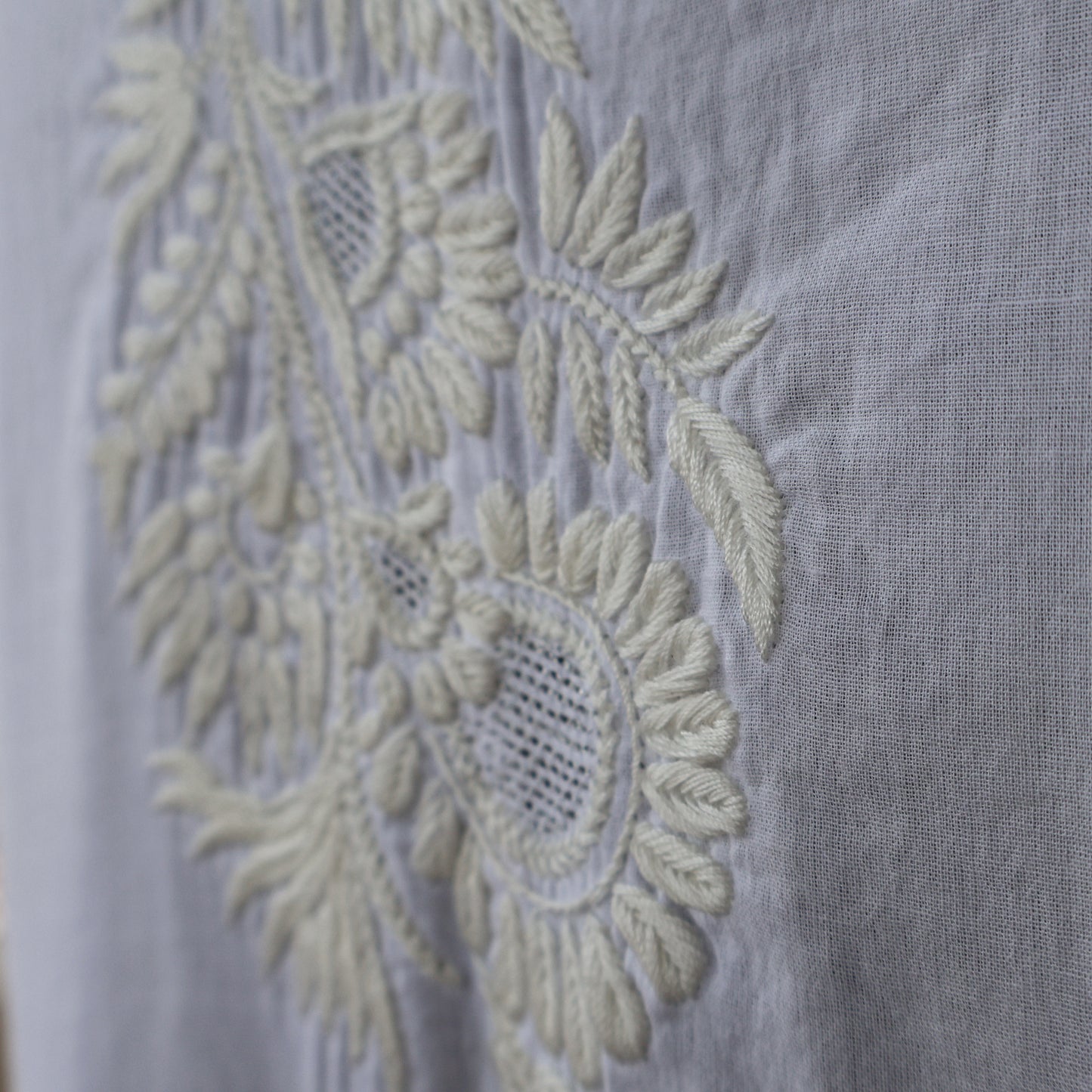 BAANI Pure Cotton, Hand Embroidery/ Chikankari Women Long Flared Dress