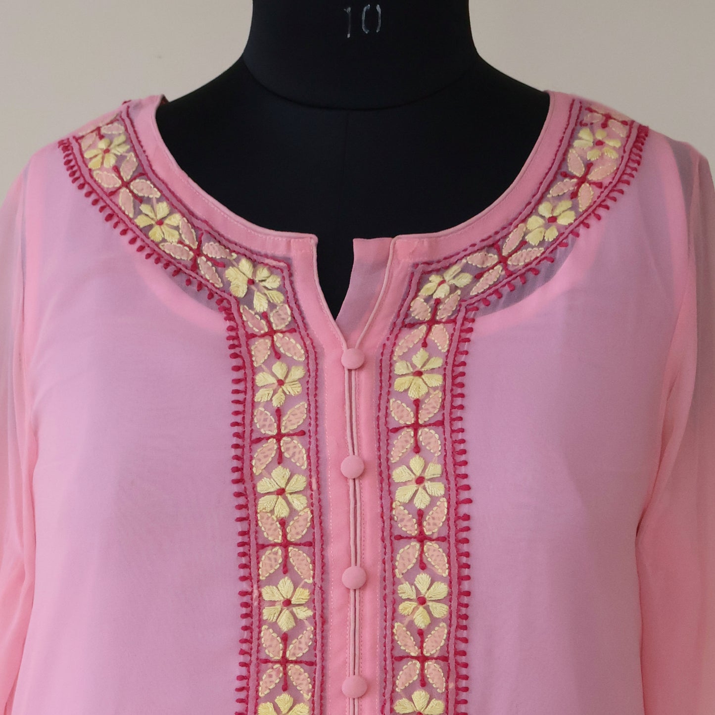 LAVI Georgette Hand Embroidered Kurta