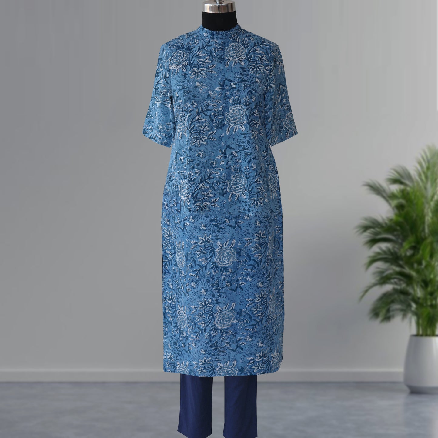 SHIKHA Printed Cotton Round Neck, Kurta, Regular and Plus Sizes