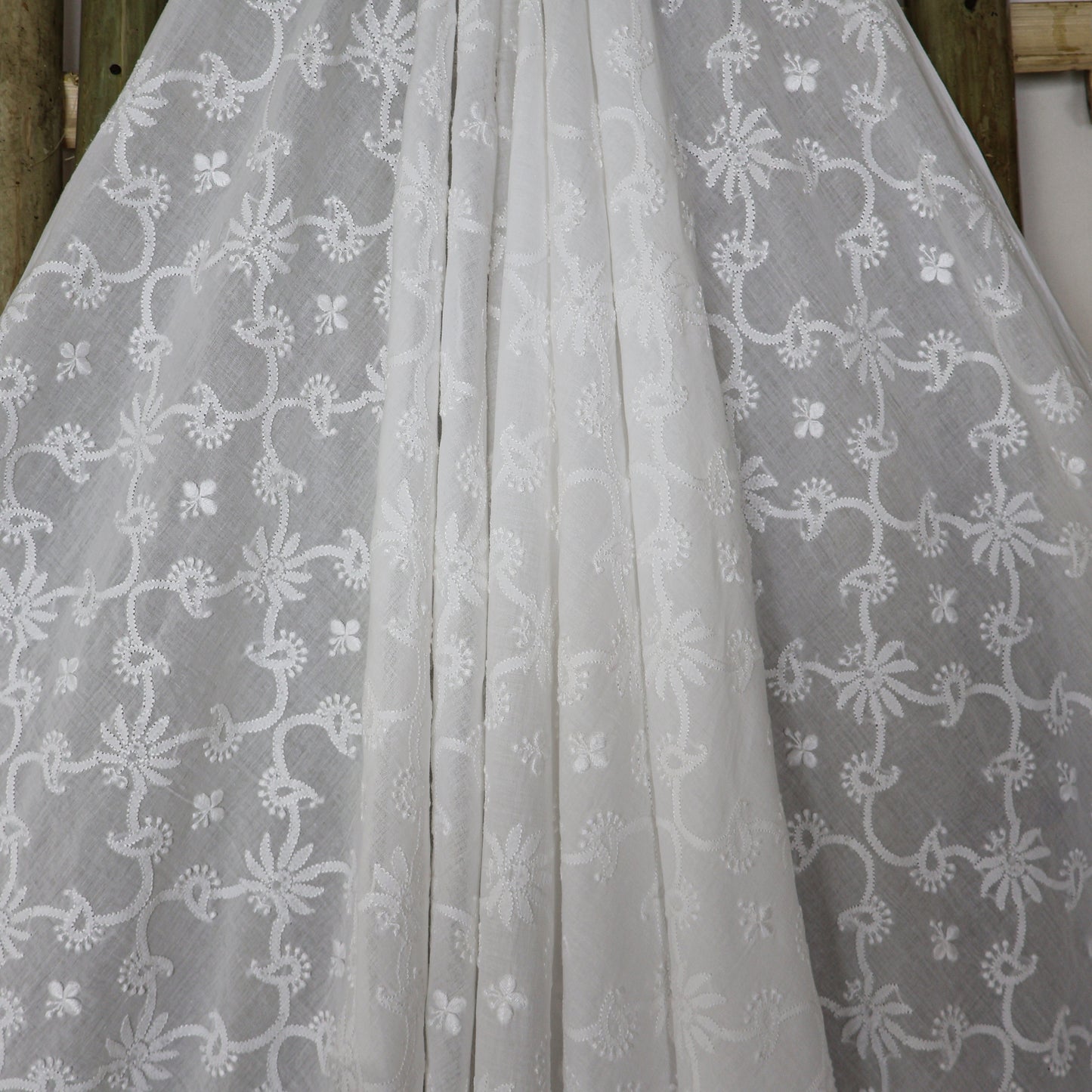 Cotton White Hand Embroidered /Chikankari Dupatta