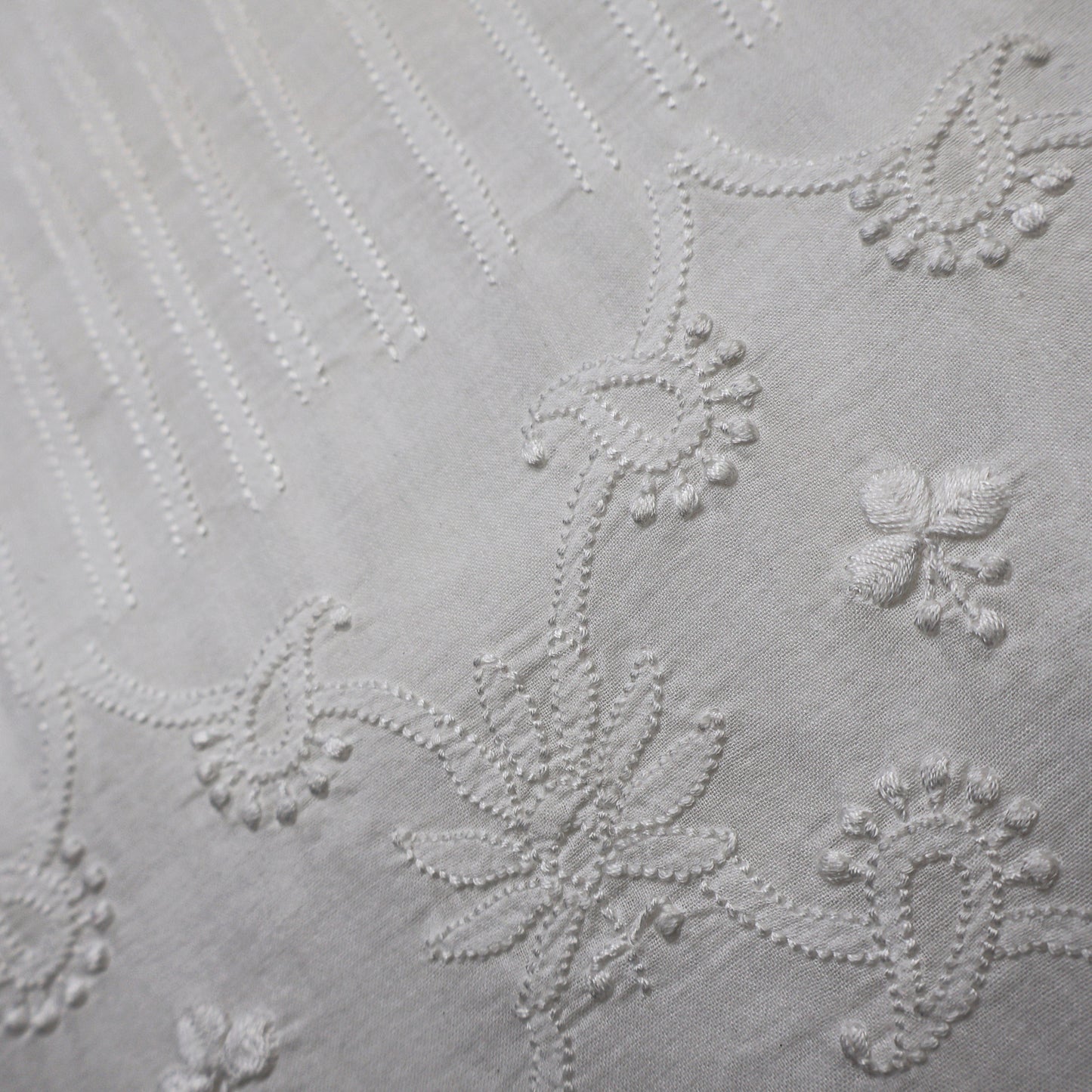 Cotton White Hand Embroidered /Chikankari Dupatta