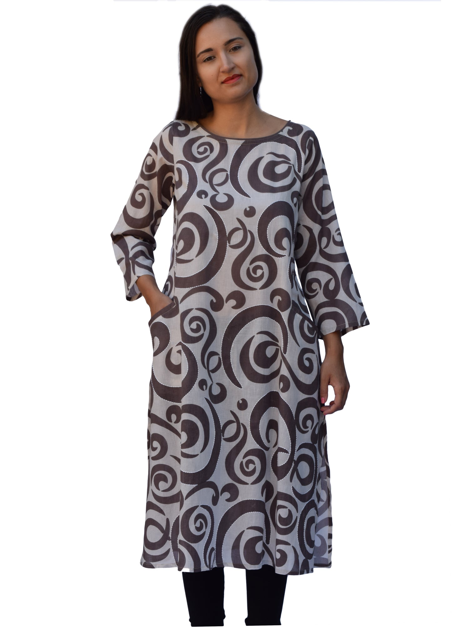 ELSA Printed Cotton Midi Dress