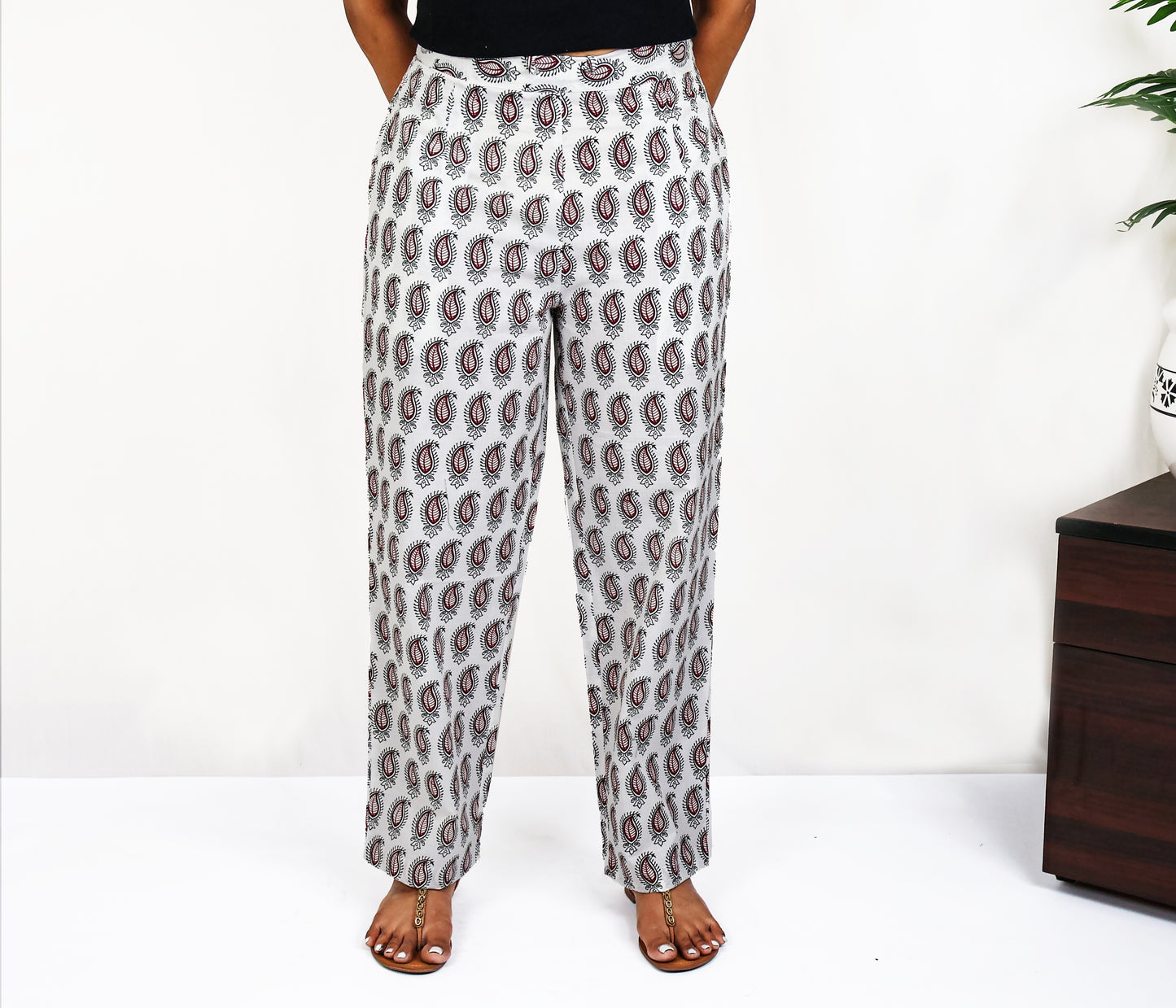 CHITRA Hand Block Pure Cotton Pant