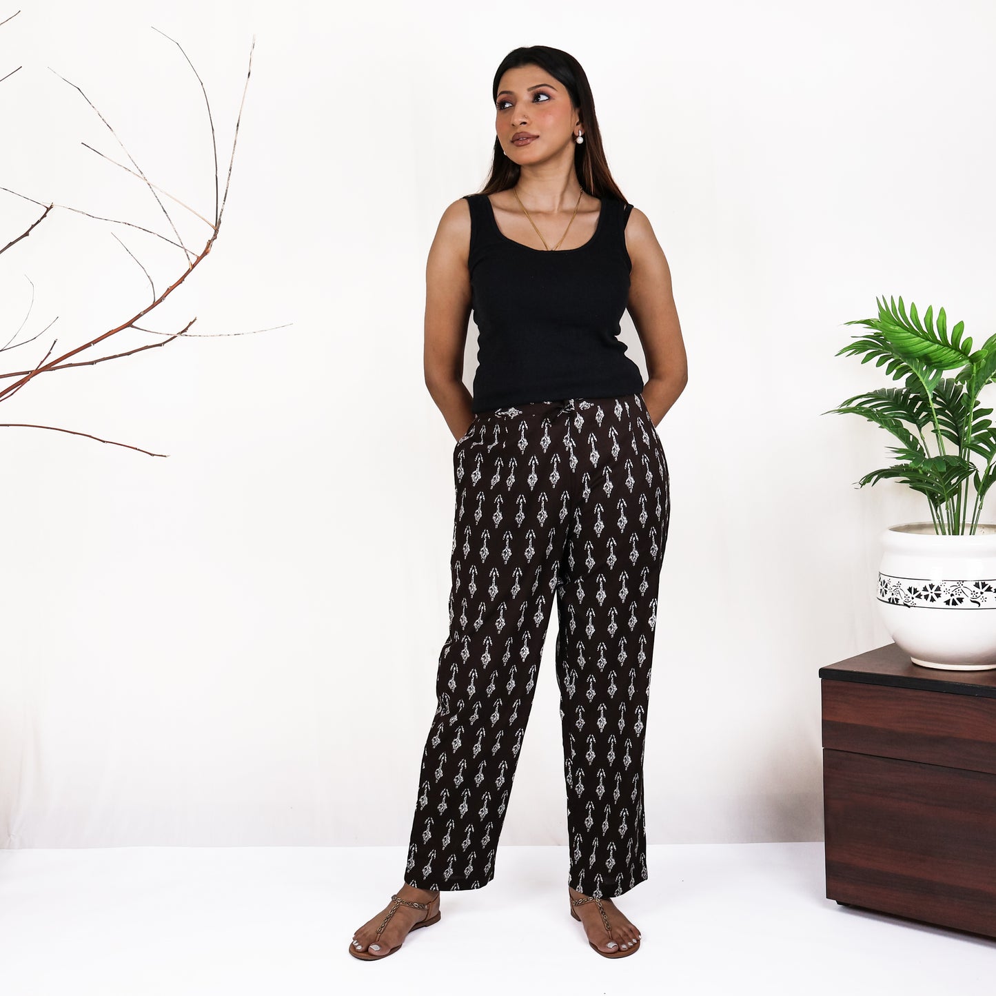 CHITRA Hand Block Pure Cotton Pant