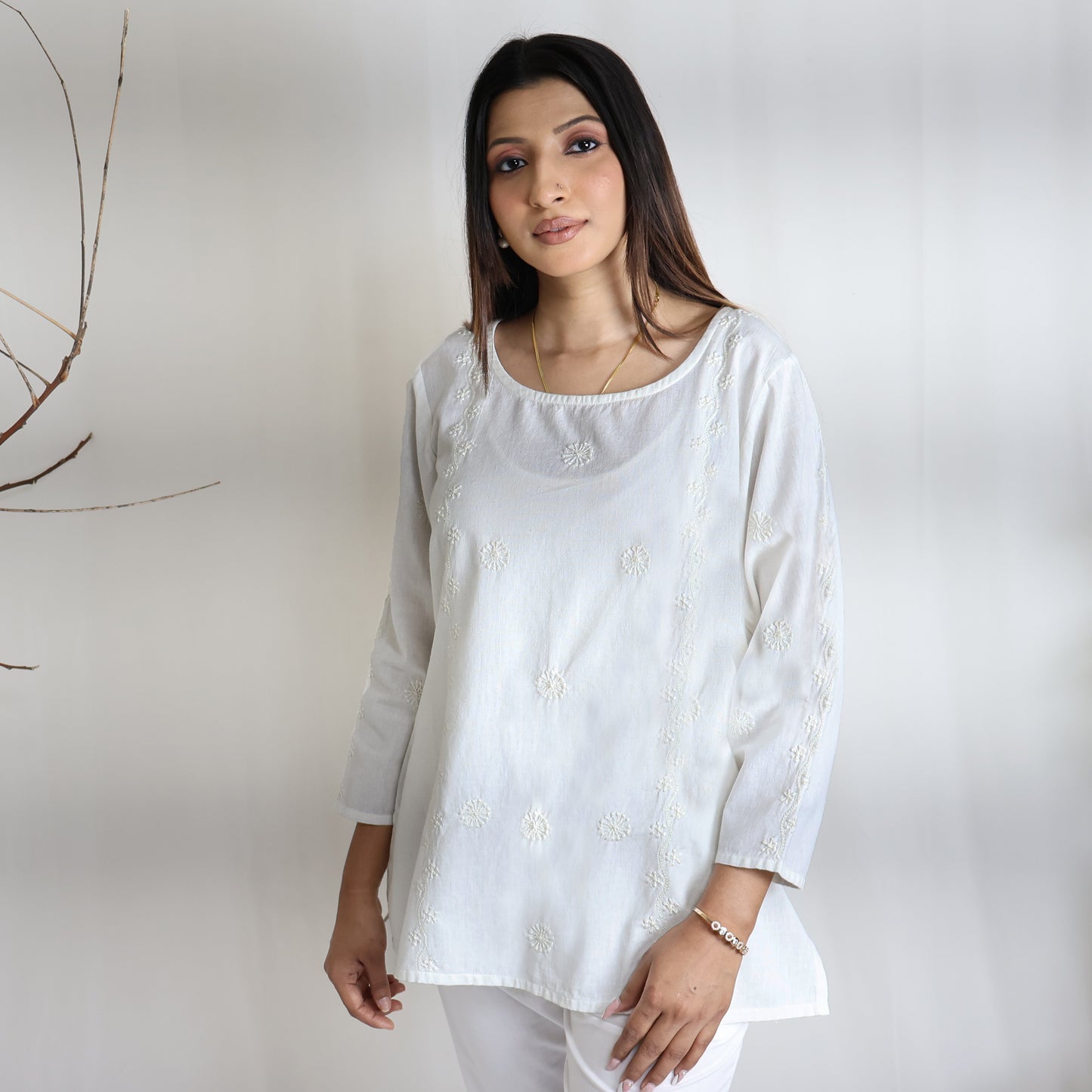 BEENA Hand Embroidery Cotton Flex Top