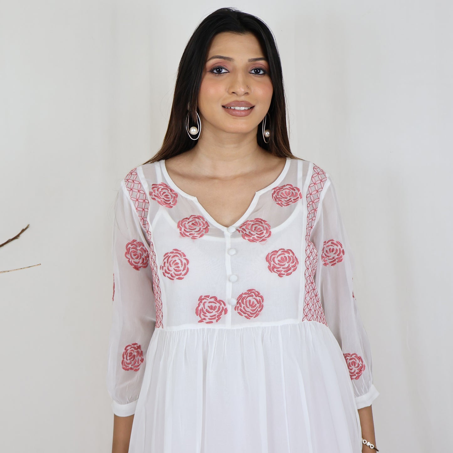 MEGHNA Georgette Hand Embroidered Top