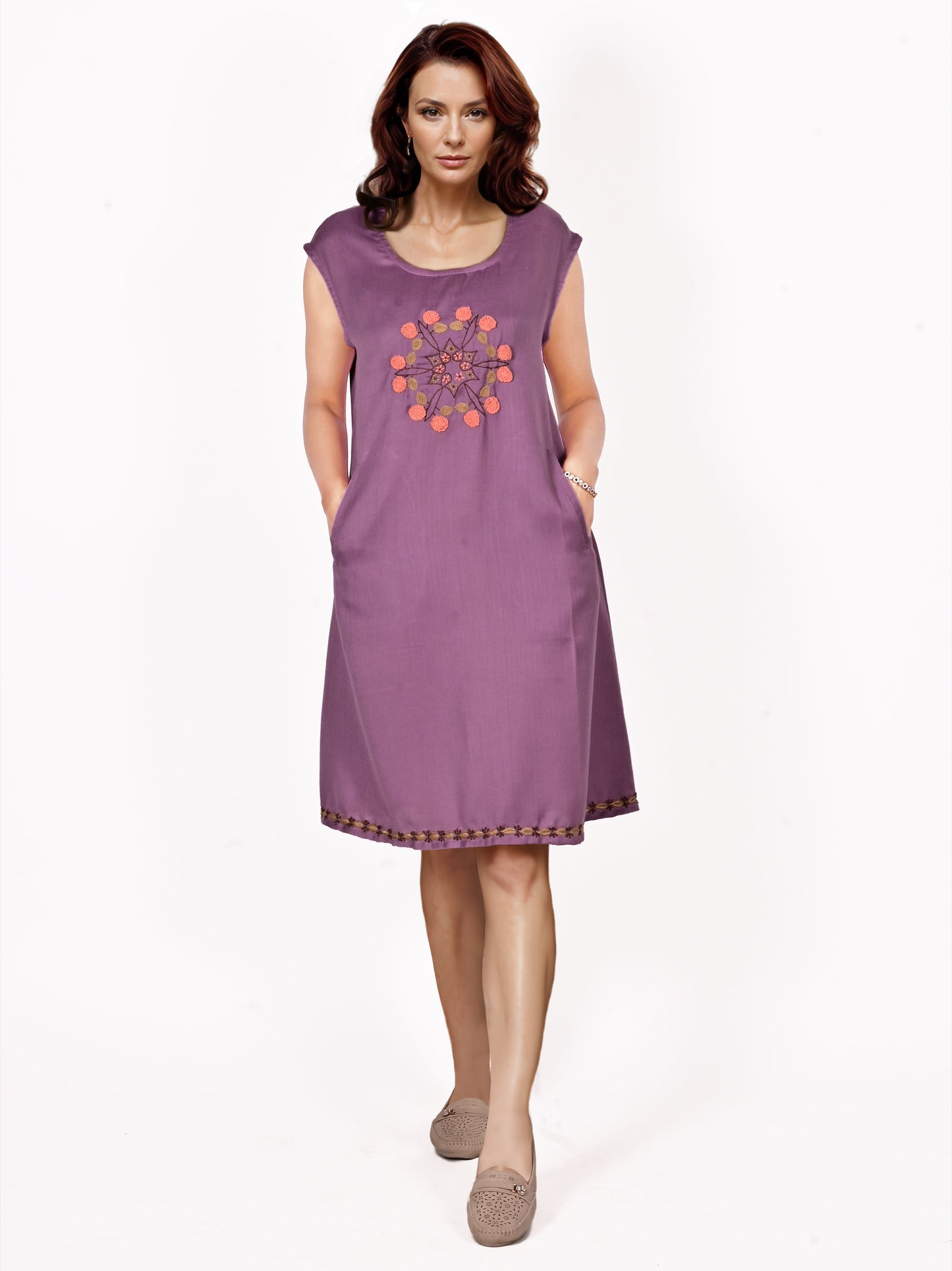 CHARU Pure Cotton Hand Embroidered Dress: Customizable