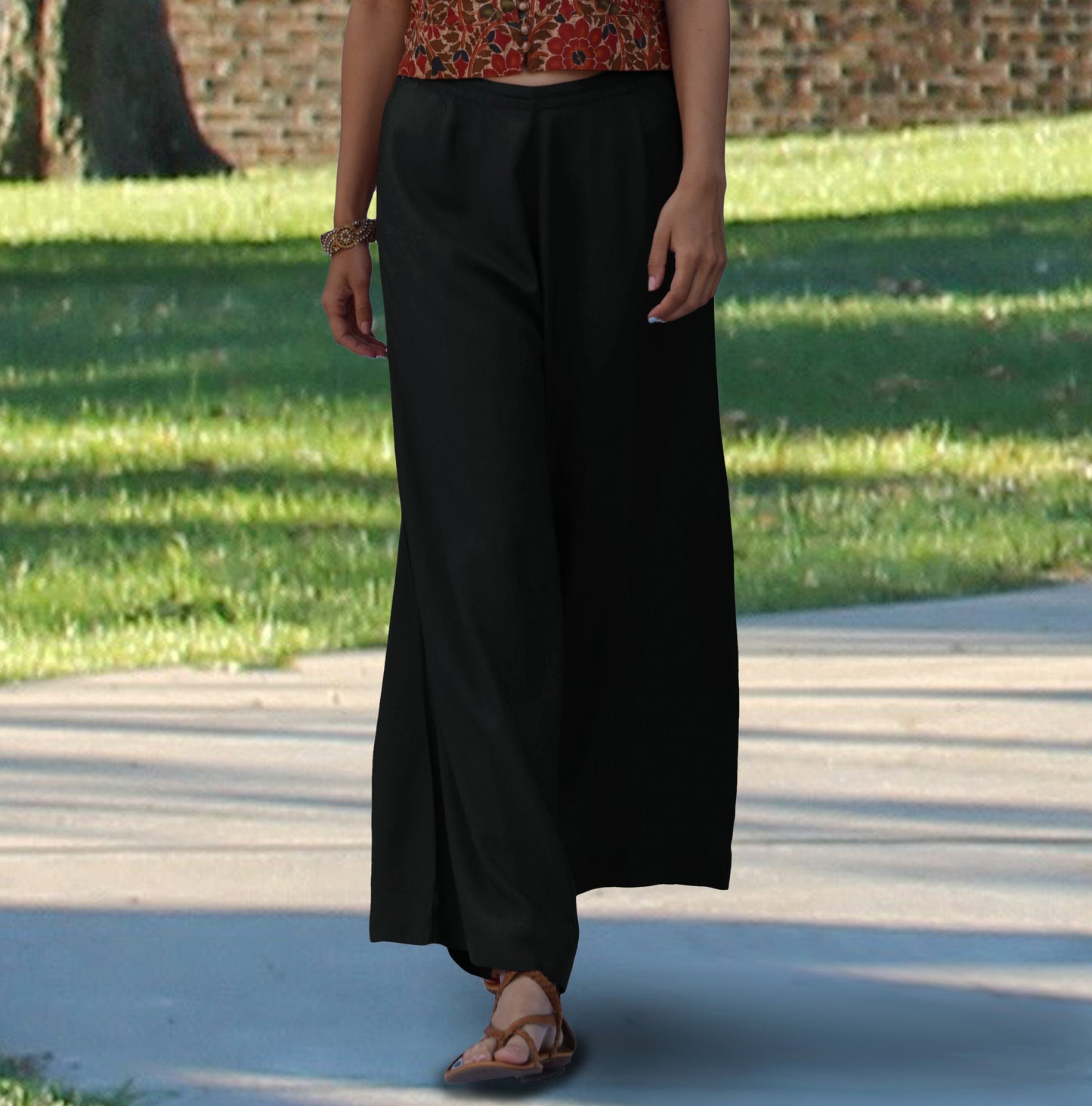 Elora Wide Legged Flared Rayon Summer Pants: Made to Order/Customizable