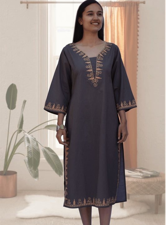 Vidya Kaftan Cotton Tunic Dress